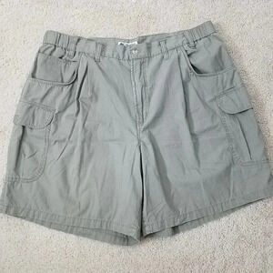 Columbia Cargo Shorts 42 Olive Green Pleated